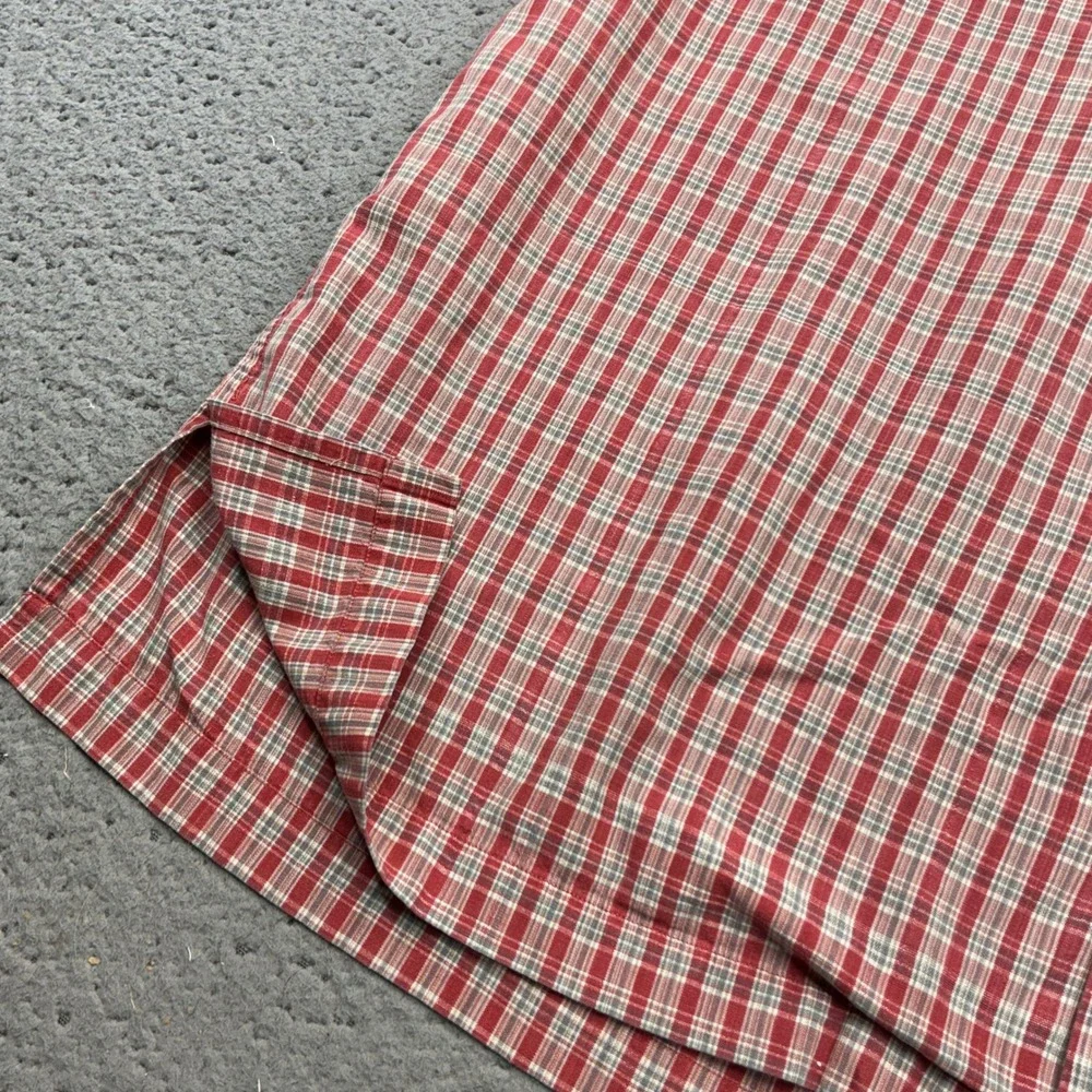 Vintage Polo Ralph Lauren Shirt Mens Large Adams Camp Collar Plaid Pocket USA